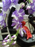 Nụ địa lan dấu phẩy màu tím