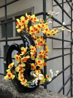 Hoa Pha Lê Nghệ Thuật: Hoa Lan Vàng - Mã: HPL 91