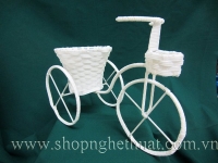 Xe đạp mây nhựa trắng