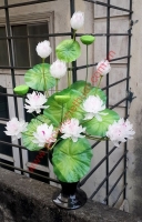 Hoa Pha Lê - Hoa Sen Trắng - Mã: HPL 222