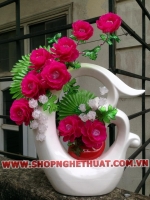 Hoa Hồng cắm trên Bình Nghệ Thuật - Mã: HPL 257