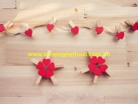 Kẹp gỗ trái tim