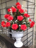 Hoa Pha Lê Nghệ Thuật - Hoa Hồng Đỏ - Mã: HPL 261