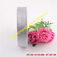 Ruy băng kim tuyến 1,8cm (Rộng 1.8cm x Dài 25m)
