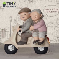 Ông bà lão hiện đại đi xe