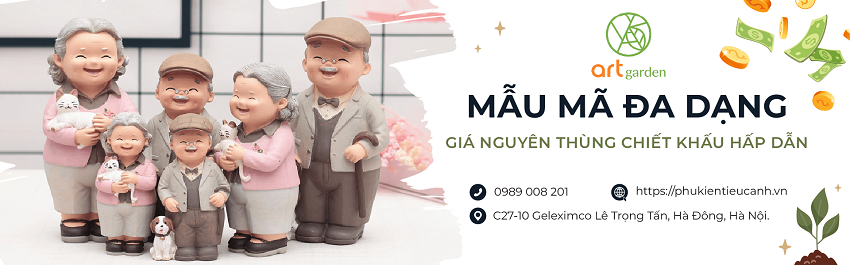 Tượng Ông Bà Già Hạnh Phúc